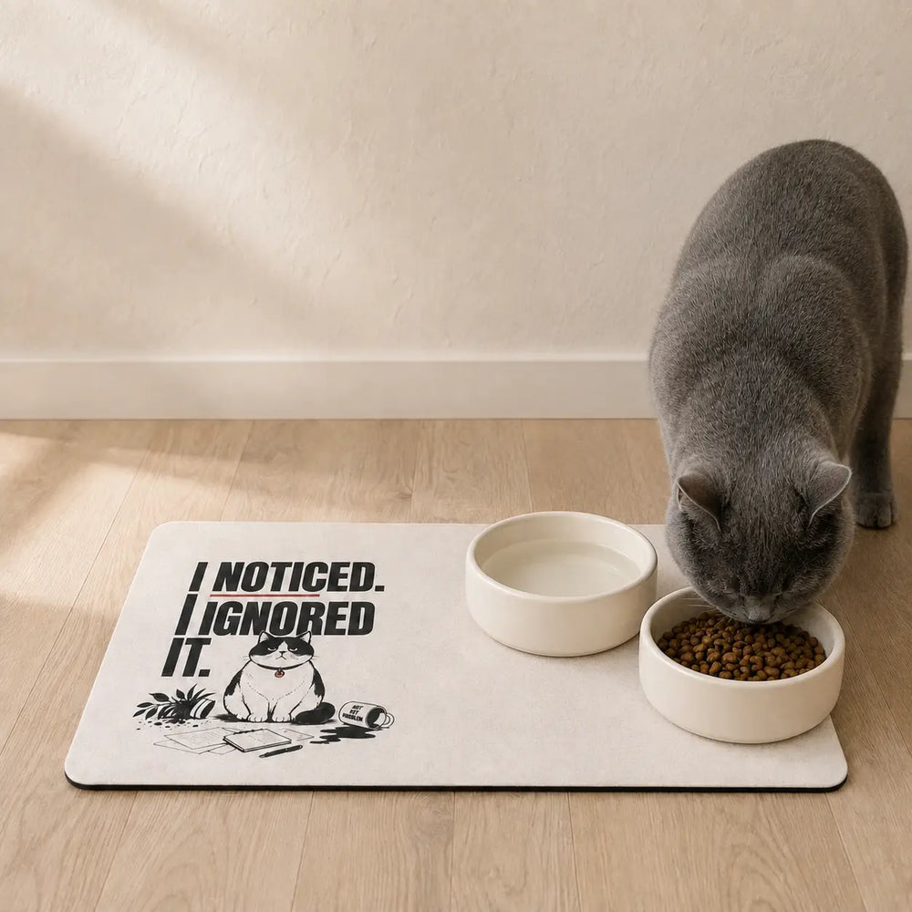 Why use a pet food mat? Small spills, simpler cleanup