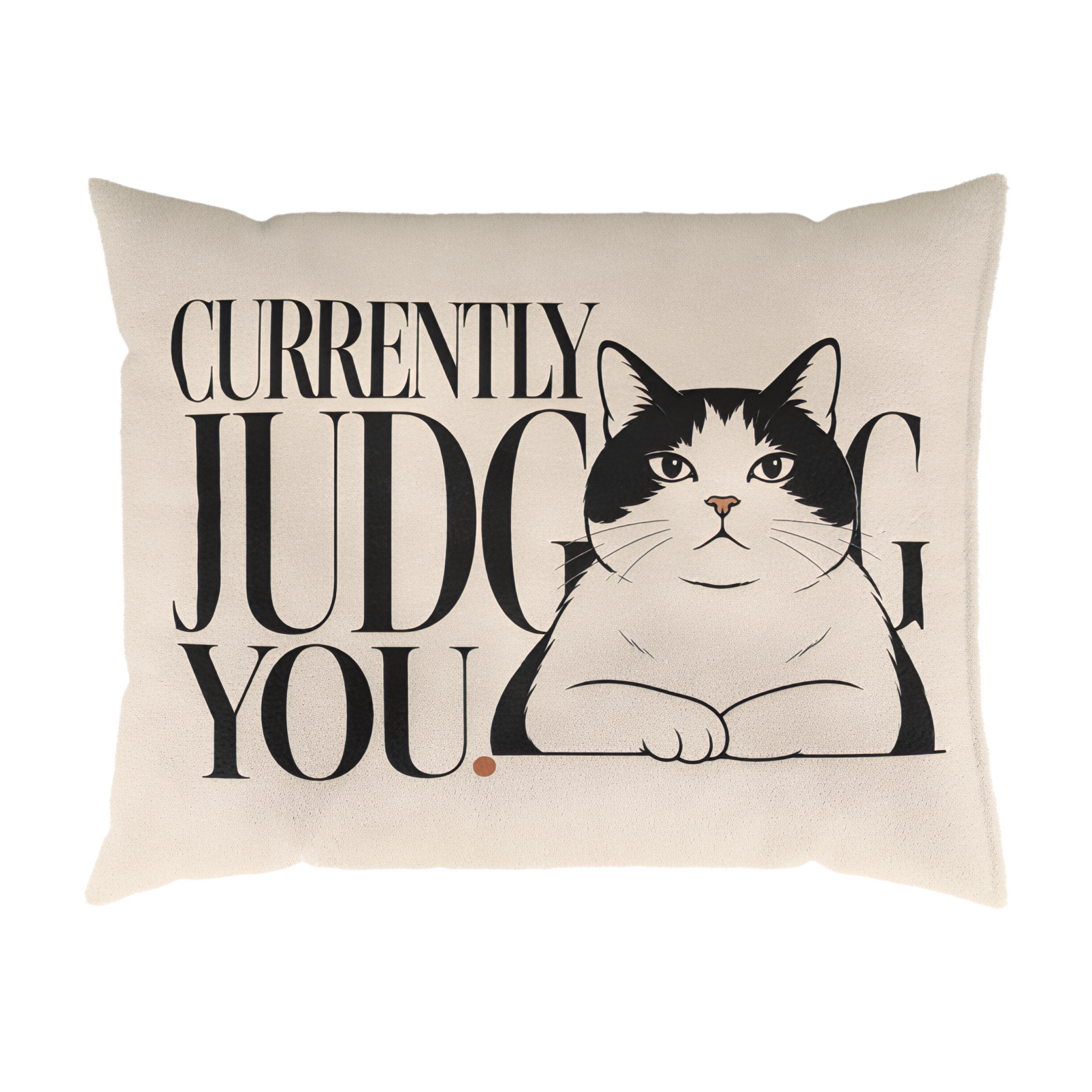 Quiet Loaf™ 'Currently Judging You' Cat Pet Bed