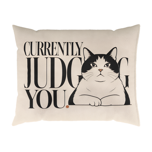 Quiet Loaf™ 'Currently Judging You' Cat Pet Bed