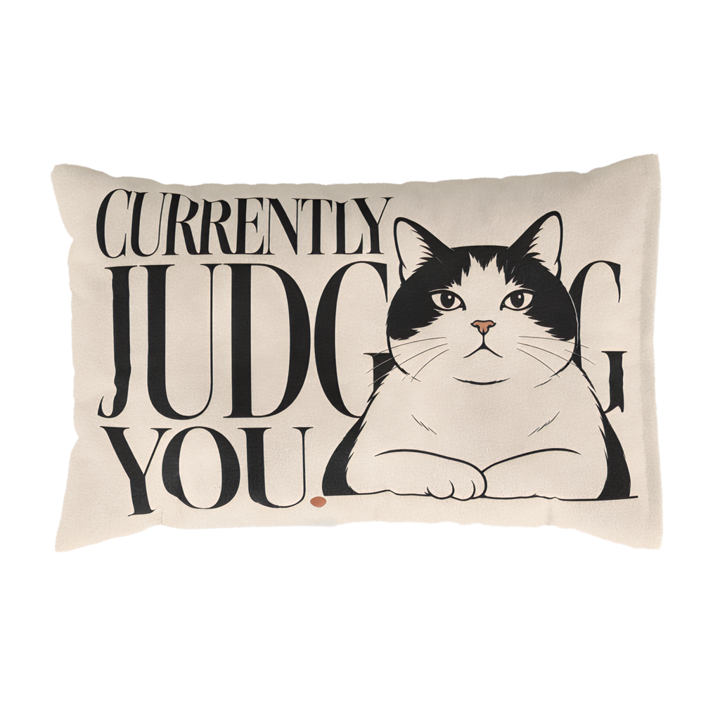 Quiet Loaf™ 'Currently Judging You' Cat Pet Bed