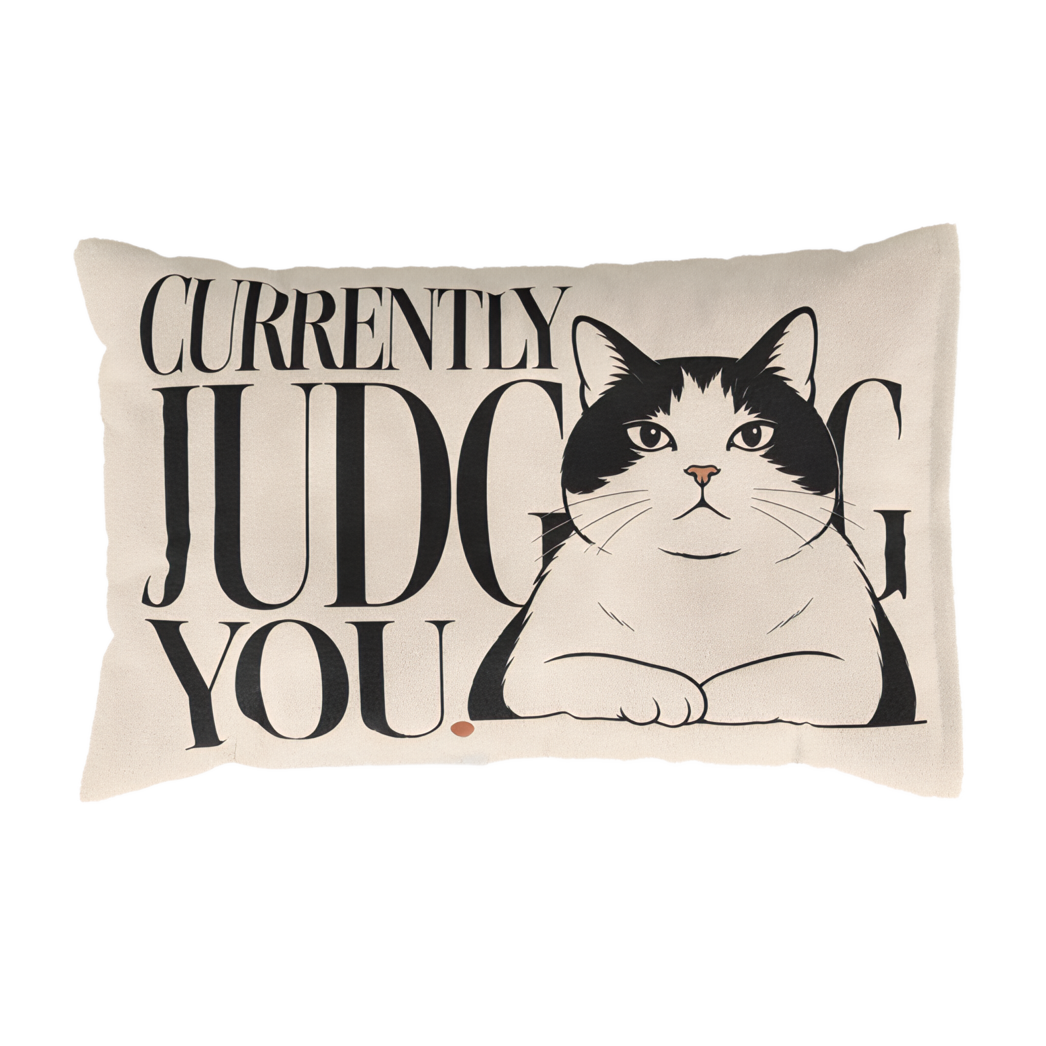 Quiet Loaf™ 'Currently Judging You' Cat Pet Bed