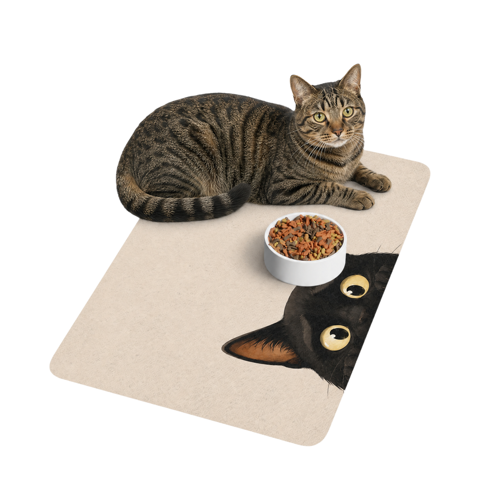 Soft Rituals™ 'Just Peeking' Pet Food Mat
