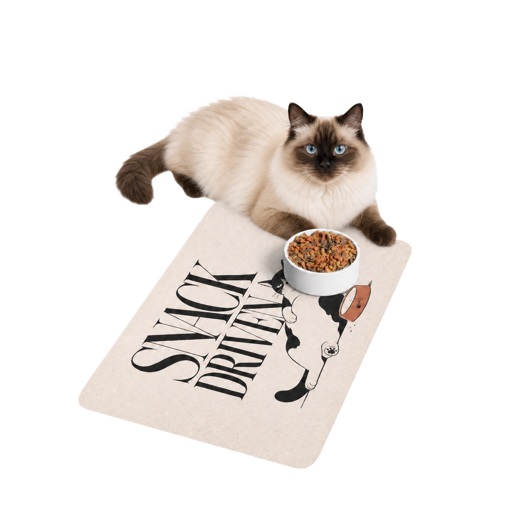 Quiet Loaf™ 'Snack-Driven' Pet Food Mat
