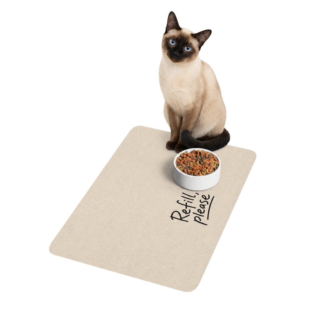 Pet Food Mat-"Refill, Please"