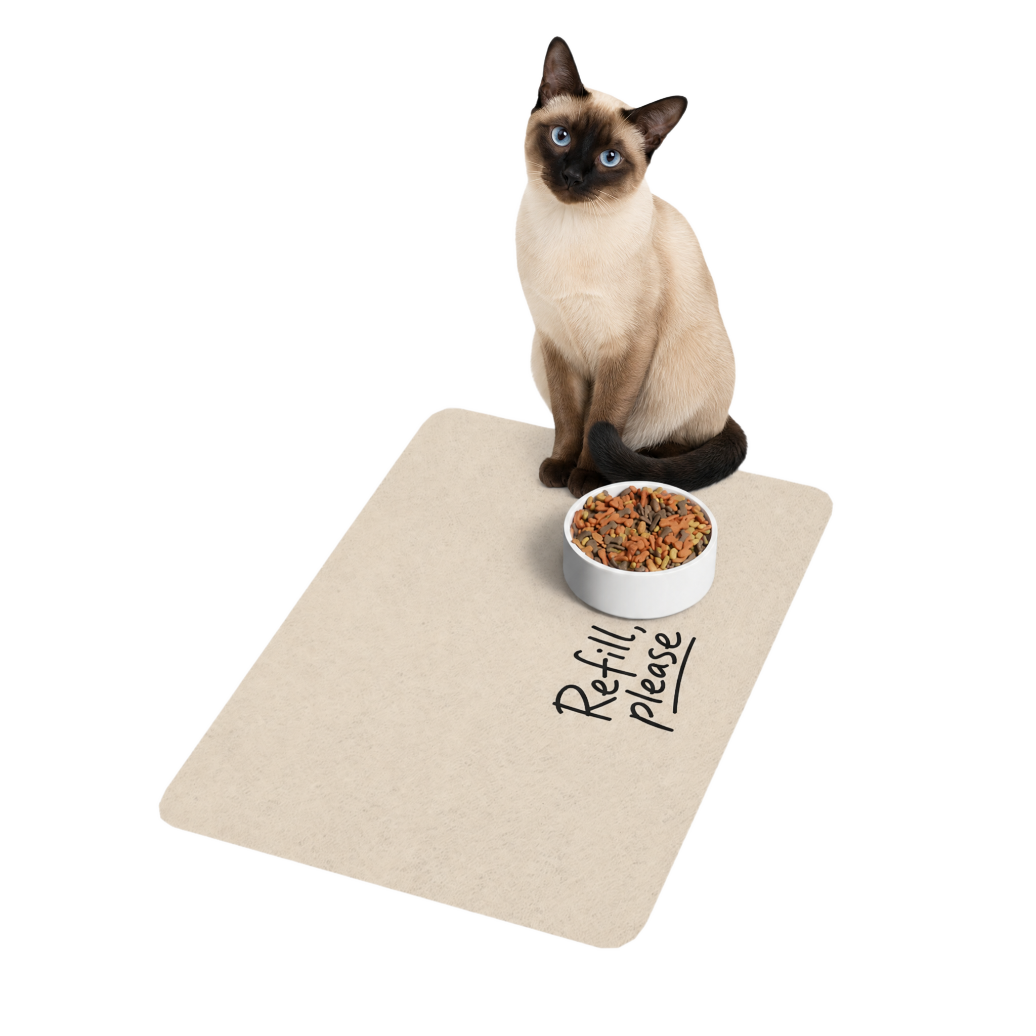 Pet Food Mat-"Refill, Please"