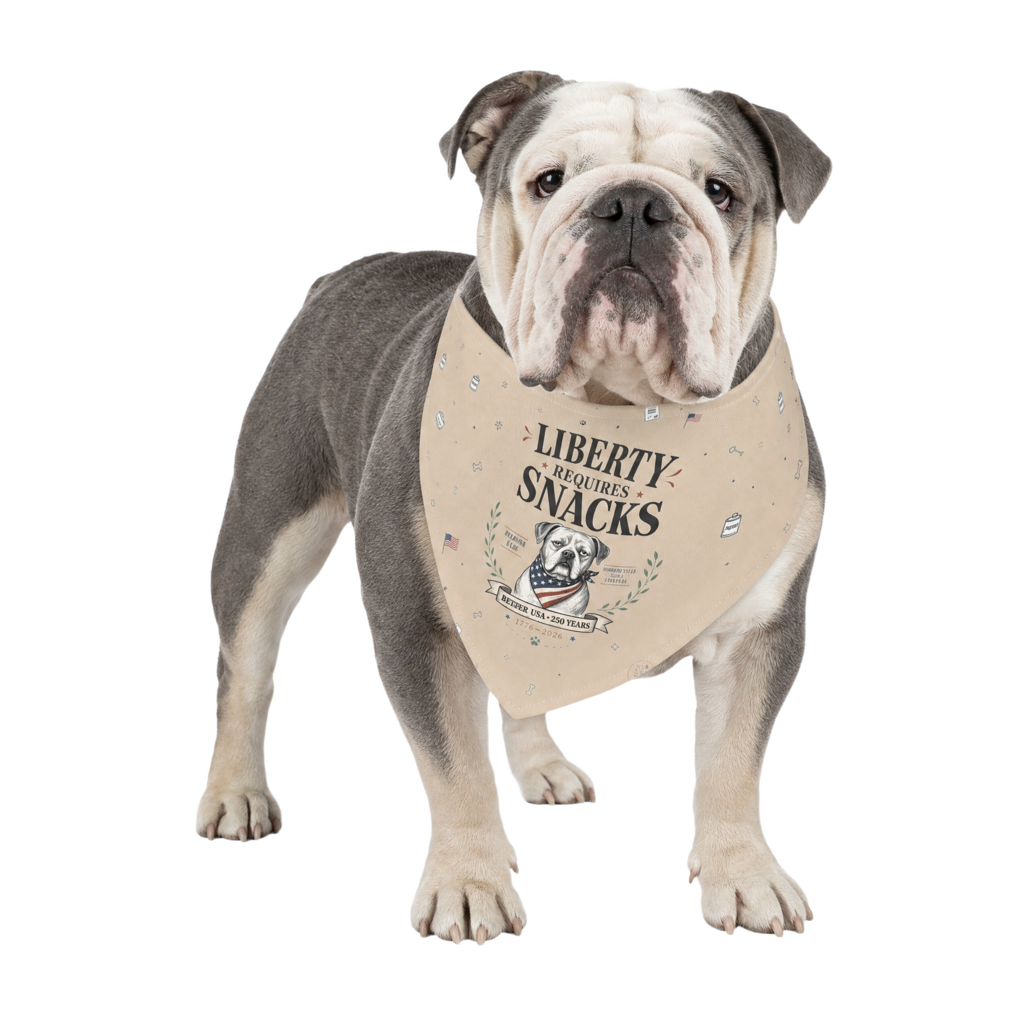 USA 250 - 'Liberty Requires Snacks' Pet Bandana