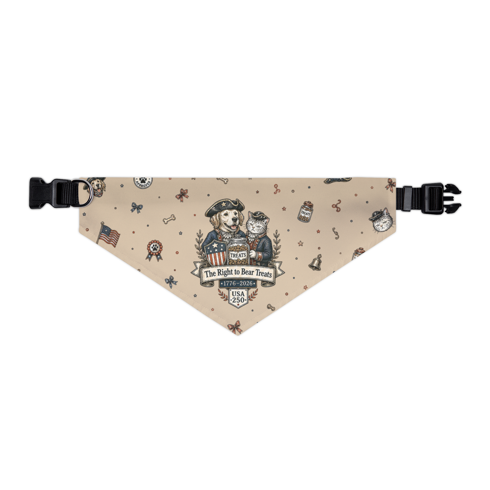 USA 250 – 'The right to bear treats' Pet Bandana