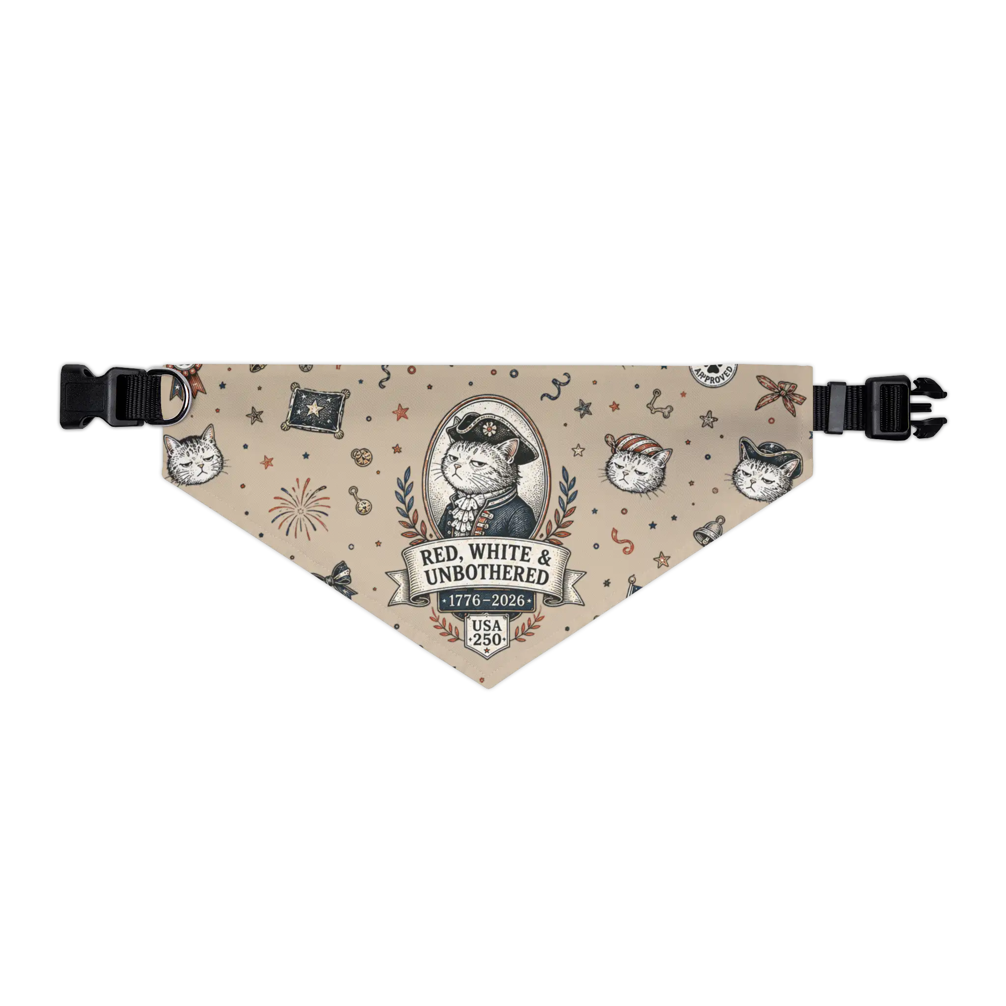 USA 250 — 'Red, White & Unbothered' Pet Bandana