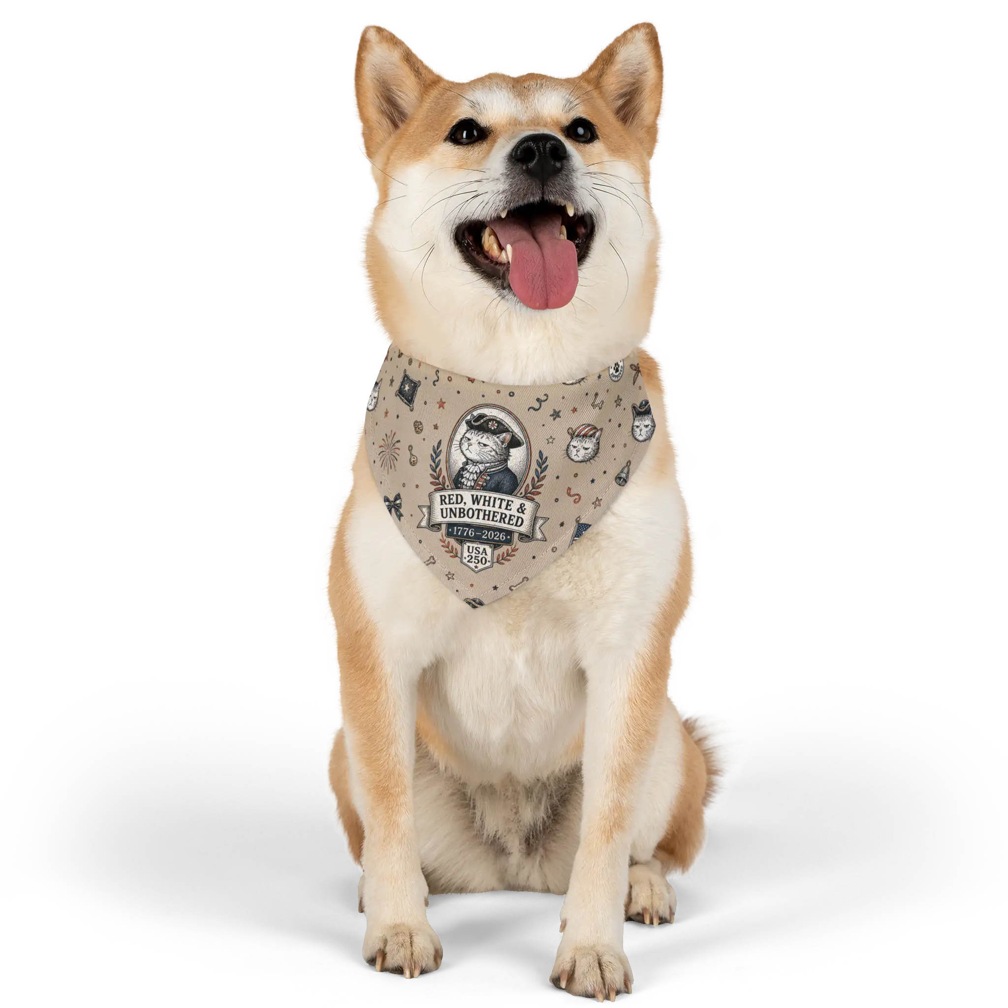 USA 250 — 'Red, White & Unbothered' Pet Bandana