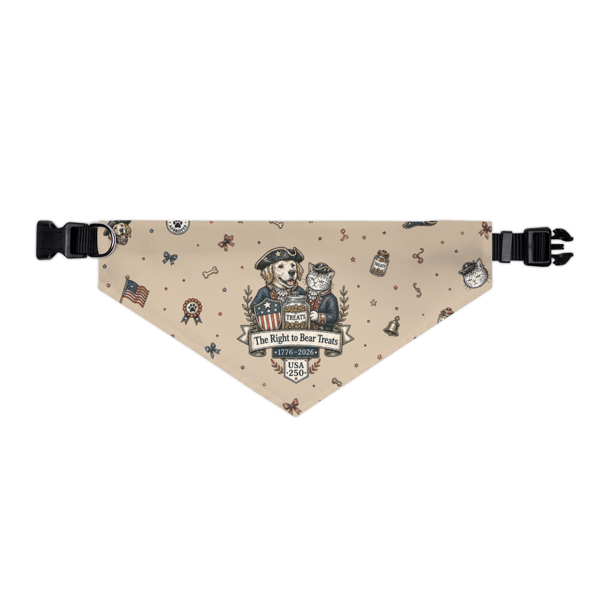 USA 250 – 'The right to bear treats' Pet Bandana