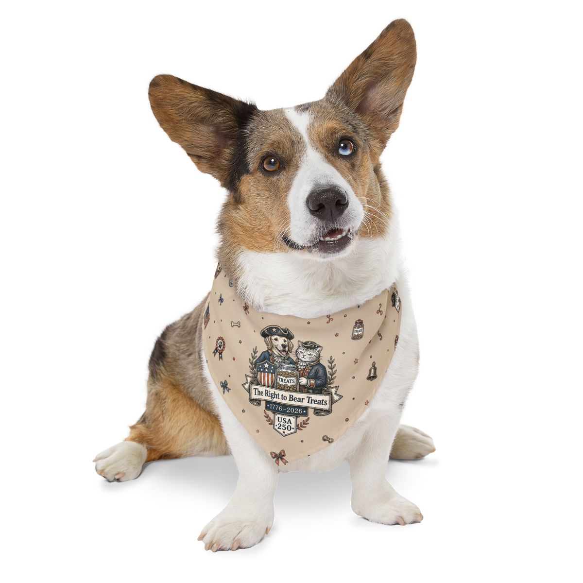 USA 250 – 'The right to bear treats' Pet Bandana
