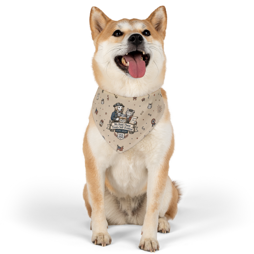 USA 250 - 'We hold these treats self-evident' Pet Bandana