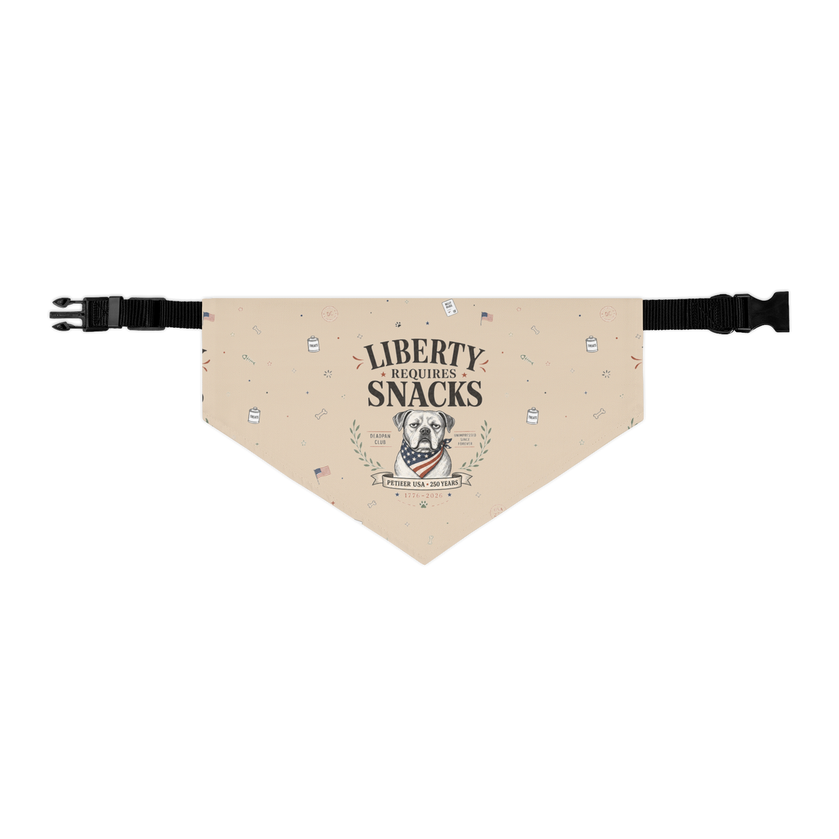 USA 250 - 'Liberty Requires Snacks' Pet Bandana