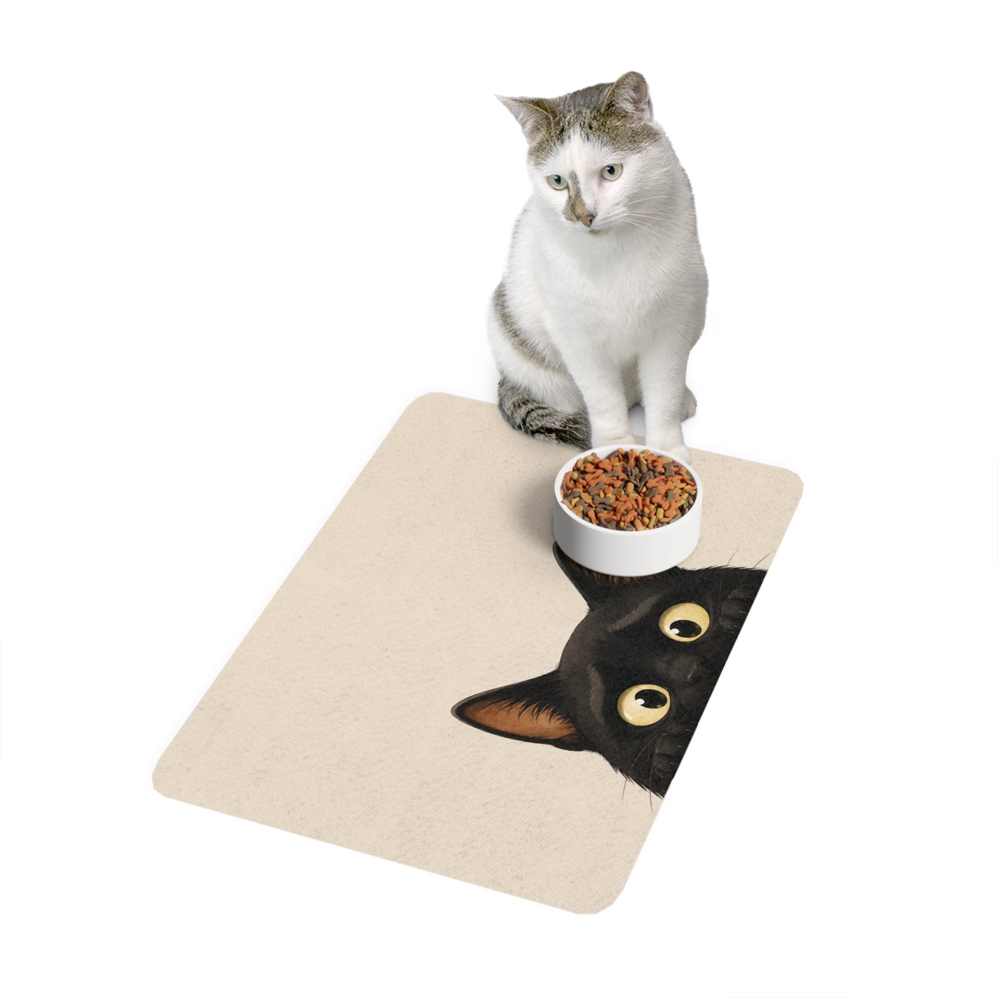 Soft Rituals™ 'Just Peeking' Pet Food Mat