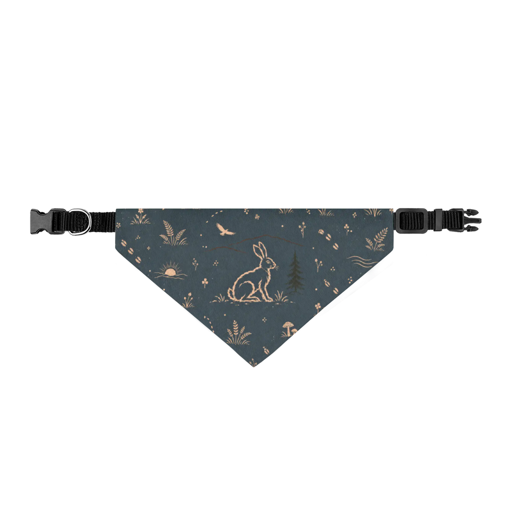 Petieer Clip-on Pet Bandana — 'Open Meadow Hare'