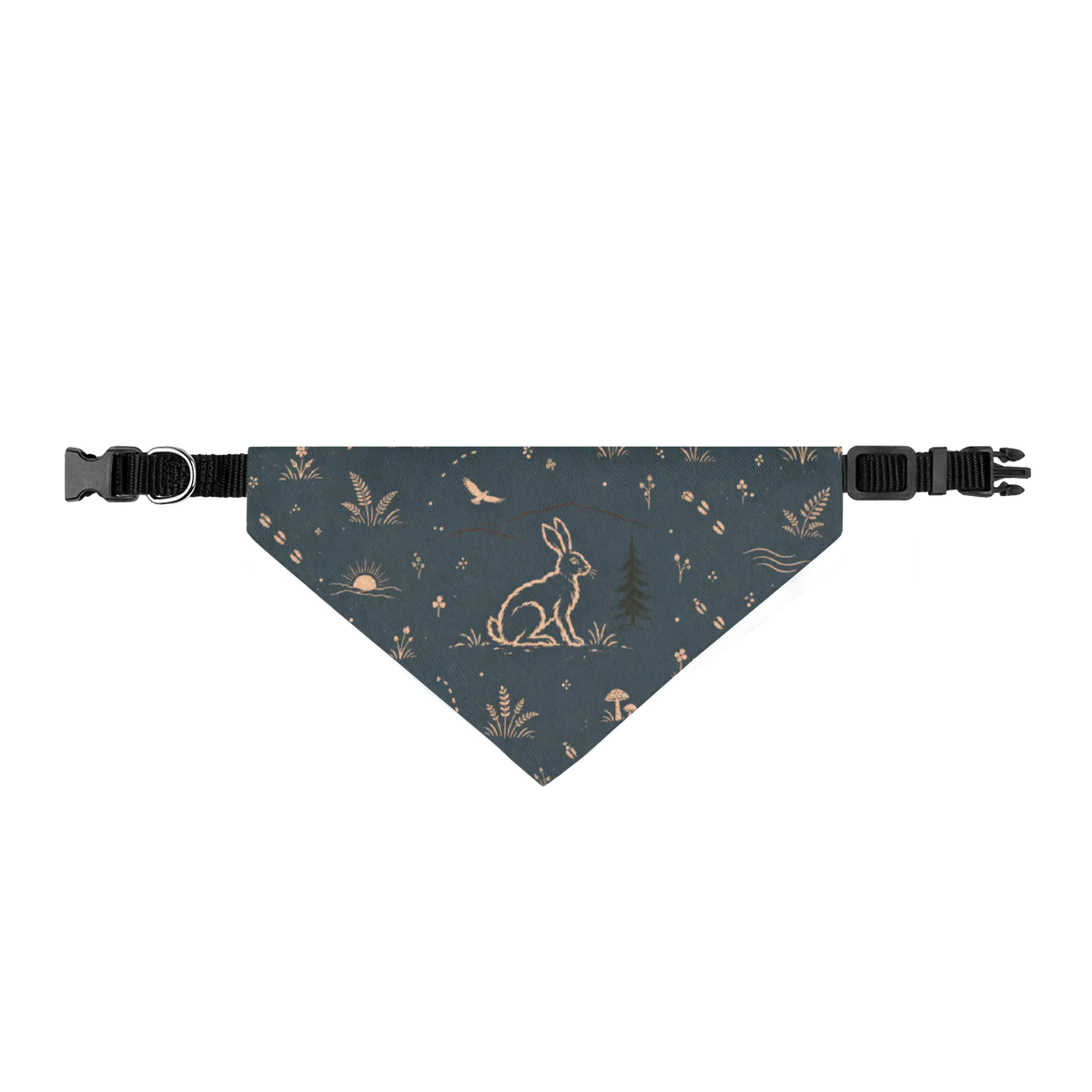Petieer Clip-on Pet Bandana — 'Open Meadow Hare'
