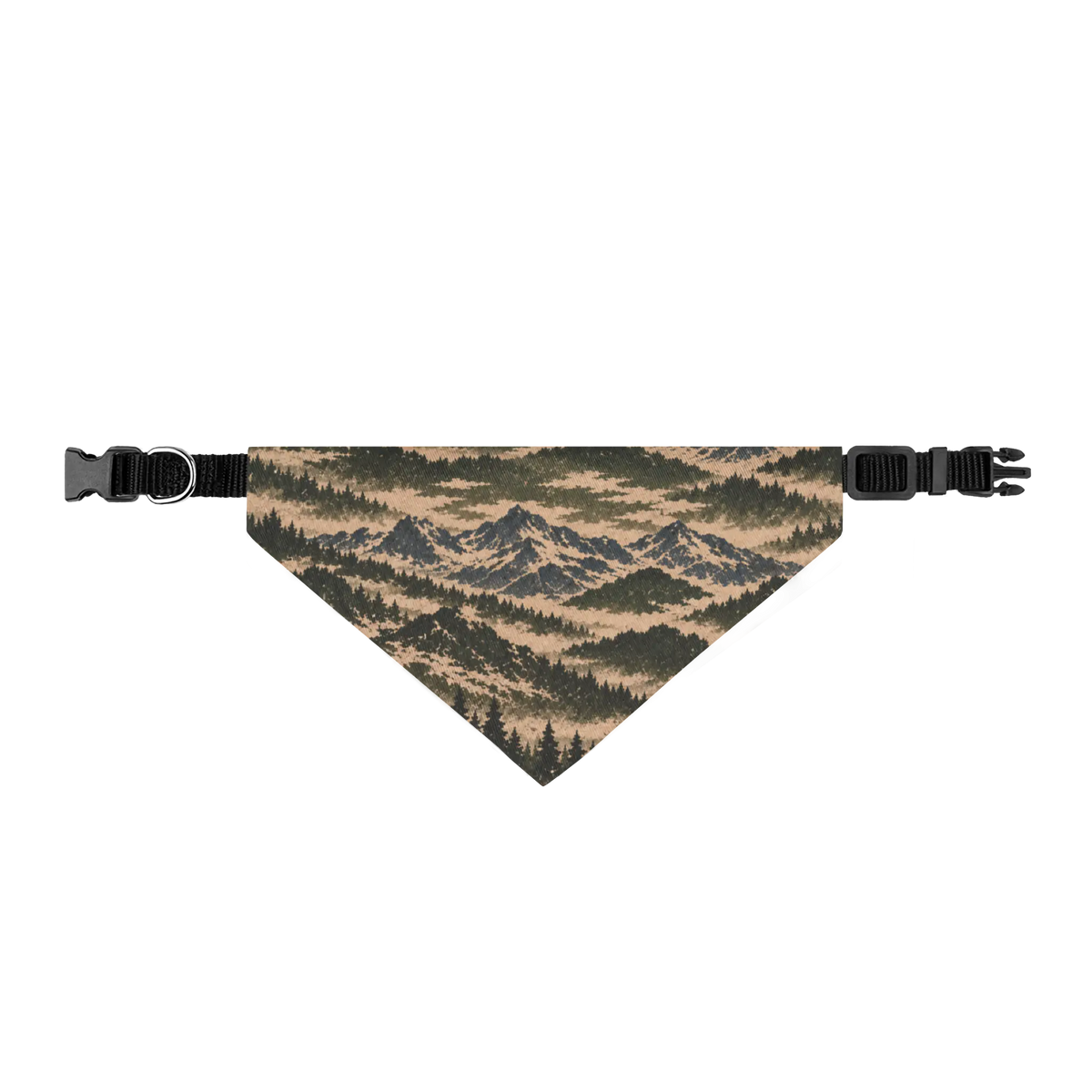 Petieer Clip-on Pet Bandana — 'Quiet Timberline'