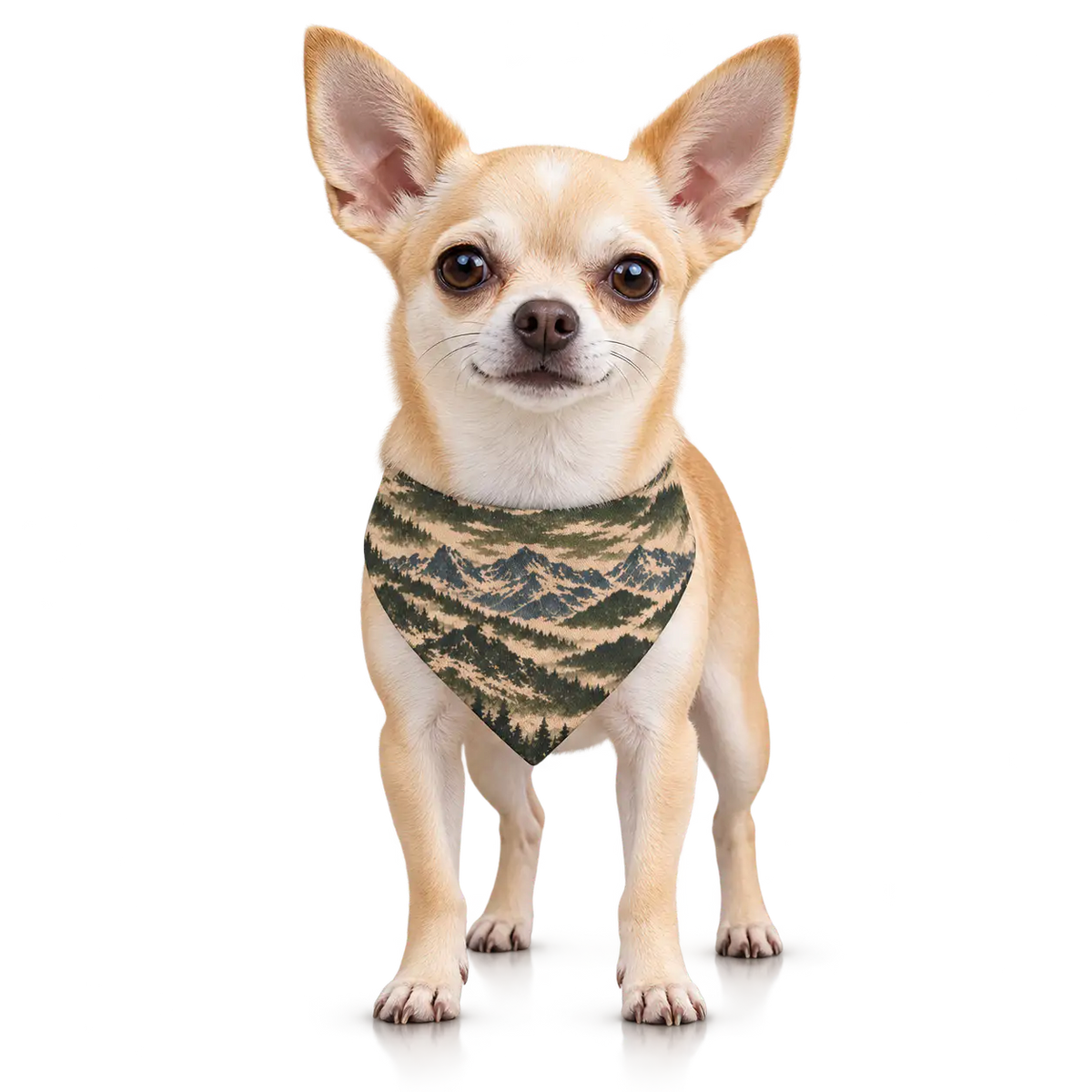 Petieer Clip-on Pet Bandana — 'Quiet Timberline'