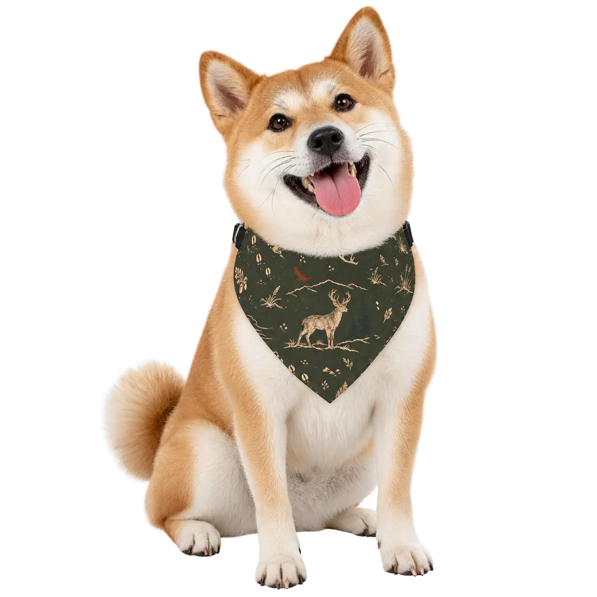 Petieer Clip-on Pet Bandana — 'Ridge Deer'