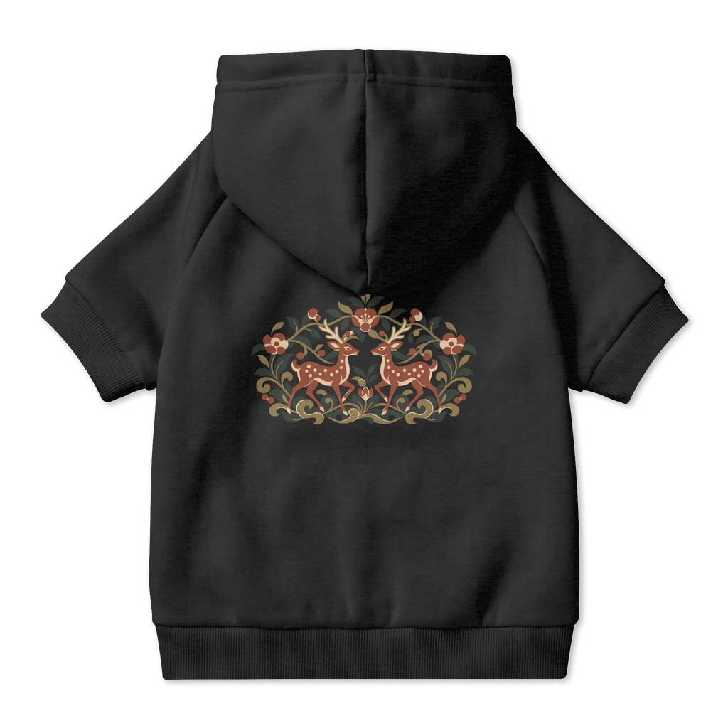Petieer Pet Hoodie with Collar Hole – Twin Deer Black