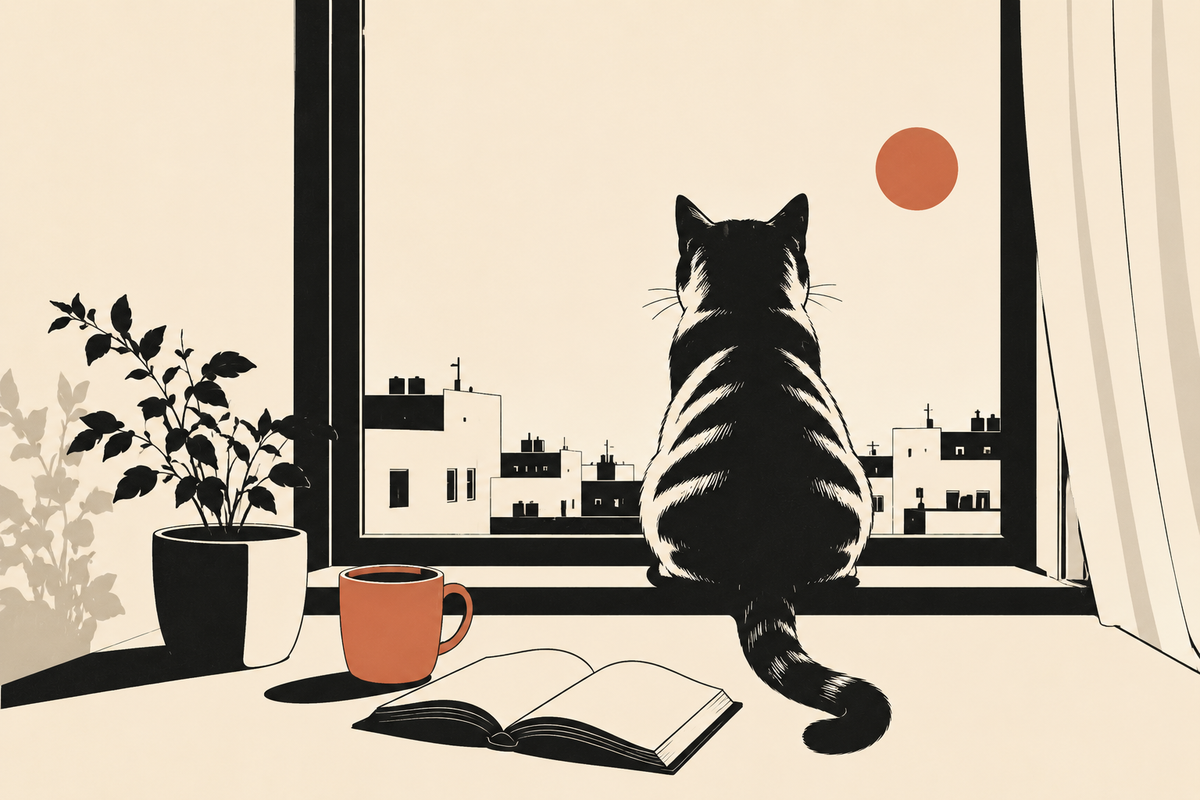 A pet resting through a quiet afternoon