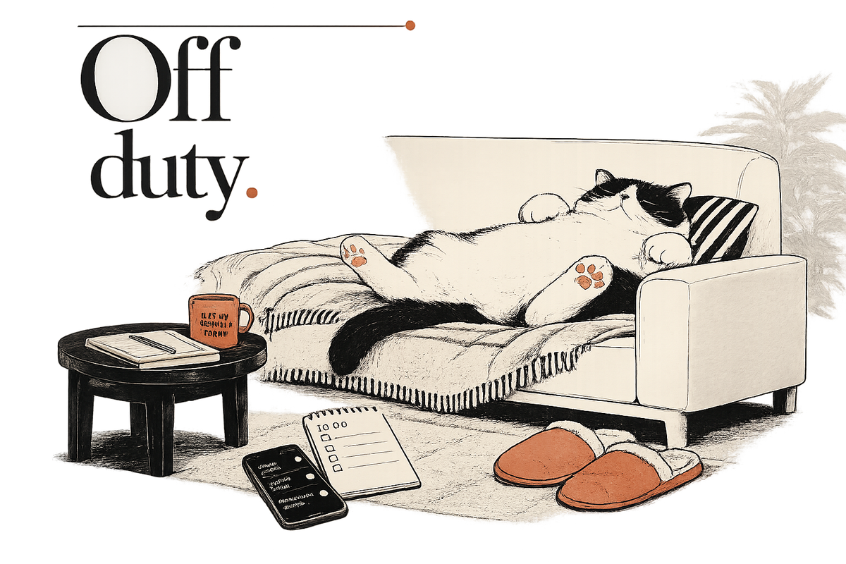 A quiet pet watching the room