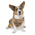 dog wears a bandana collar that is USA250 theme