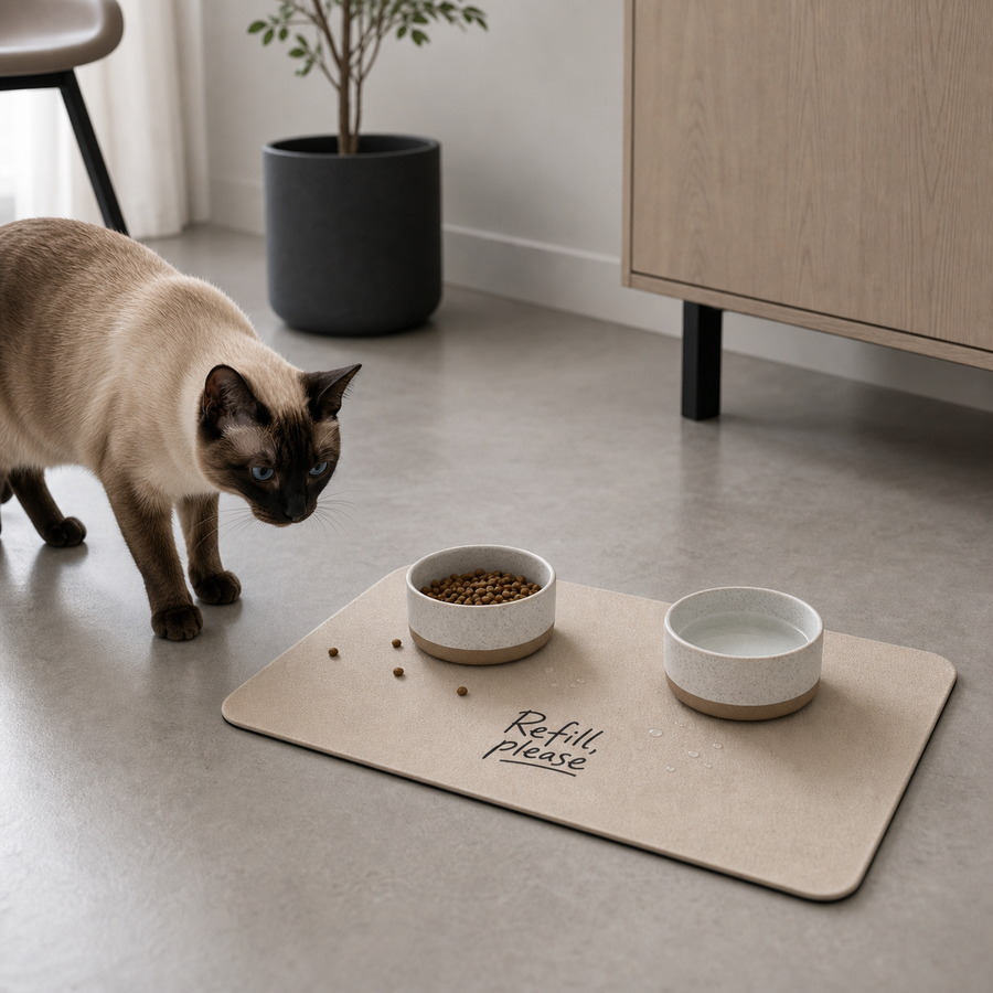 Pet Food Mat-"Refill, Please"
