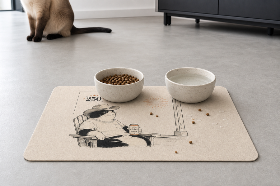 USA 250 - 'Cowboy Cat' Pet Food Mat