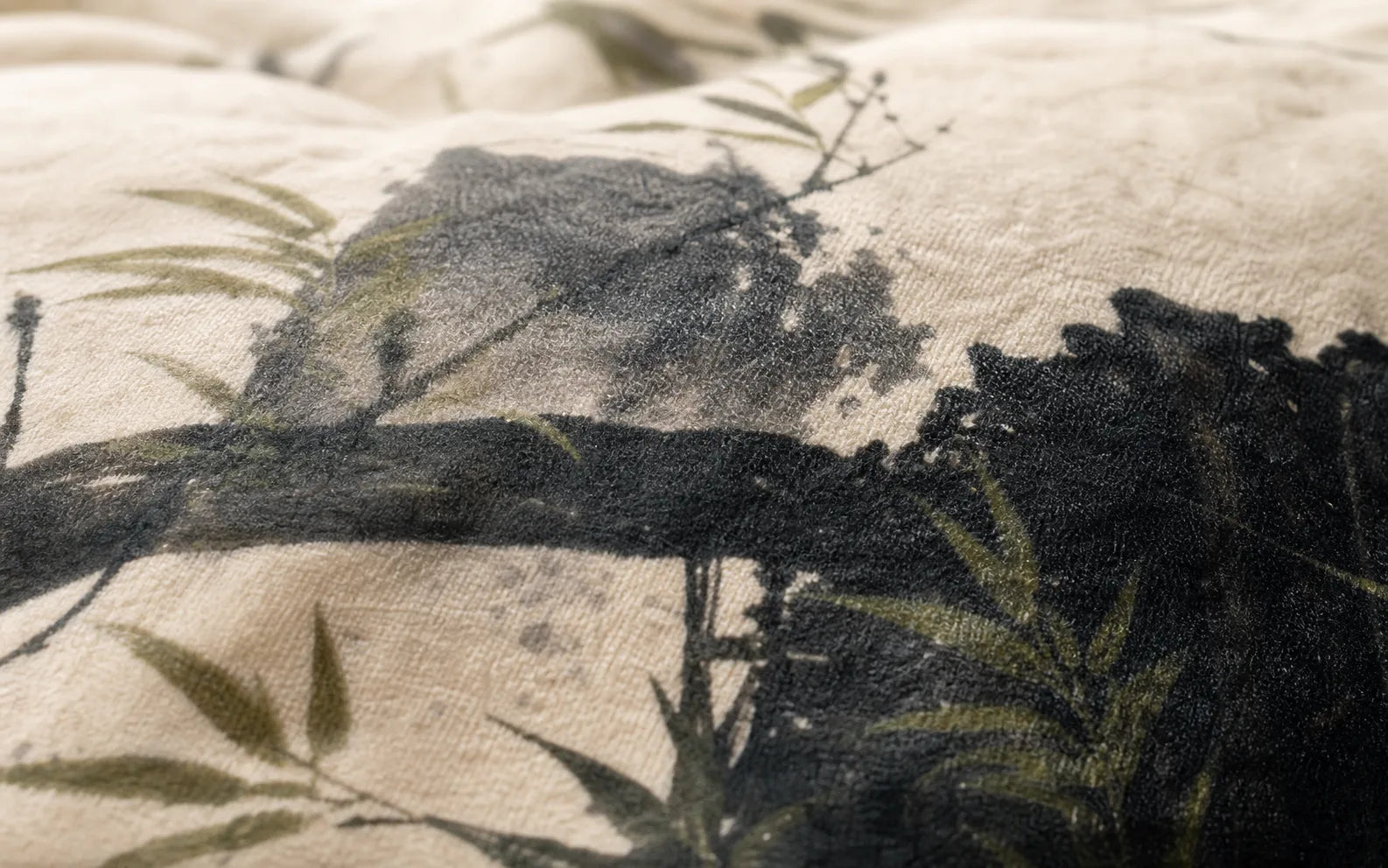 Close-up of the dye-sublimated ink-wash print